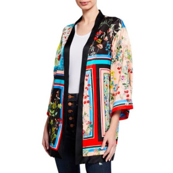 Alice + Olivia Koko Patchwork Printed Kimono - Picture 9 of 14